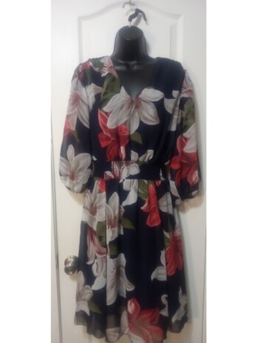 Katy & Lily Navy Floral Dress | Size 14